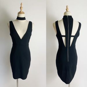 LULUS Cut Out Bodycon Black Dress Size S